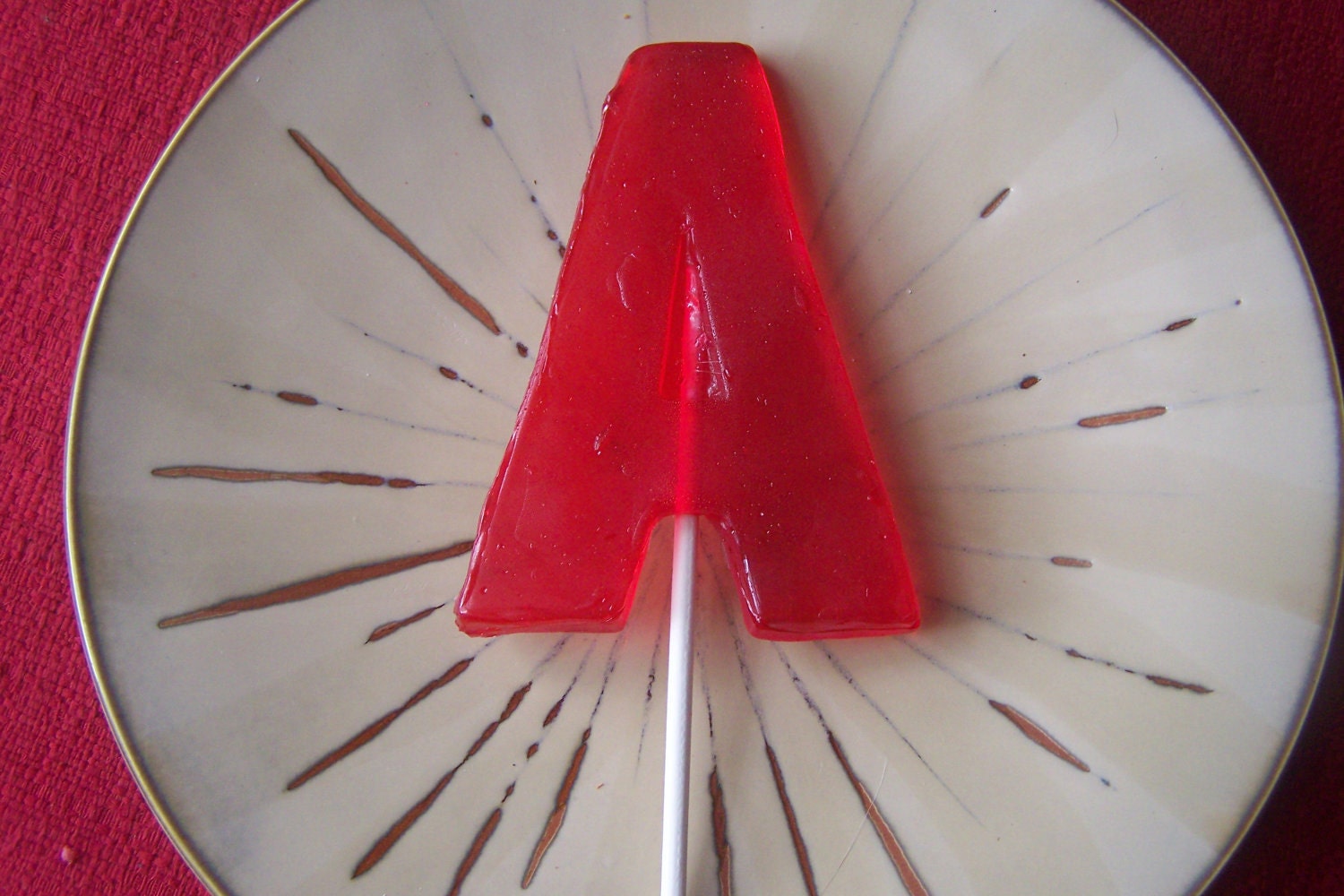 6 Large Letter A Alphabet Lollipop Party Wedding Favor