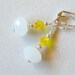 Yellow and White Bracelet and Earrings Swarovski Crystal Bracelet Silver