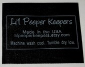 600 Custom Printed BLACK Satin Clothing Labels - Up to 4 Colors - Never Fade - Never Fray - Made in the USA - Not overseas and Not homemade