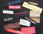 Support a USA Company - 200 Text Only Custom WOVEN Boutique Clothing Labels - High Qualtiy Damask- No overseas shipping charges