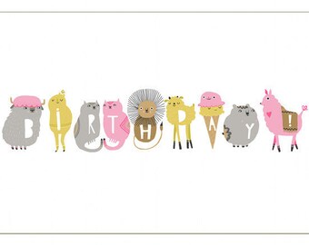 Birthday Friends notecard