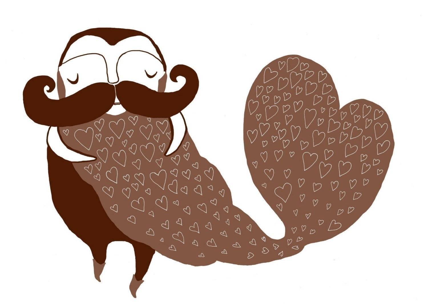 Beard Full Of Love - 5x7 print