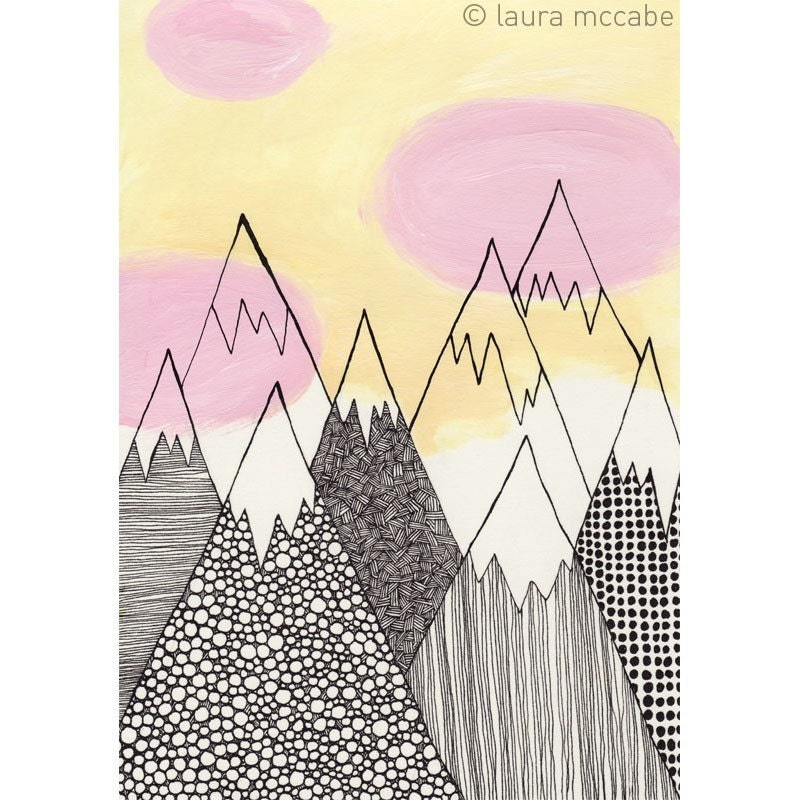 Pattern Mountains 5x7 print