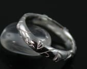 Leafy wedding band, Made to order