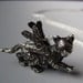 Sand the angel kitty, sterling silver winged cat pendant, made to order