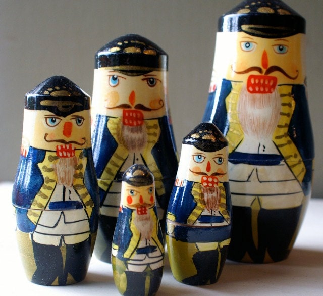 vintage nutcracker nesting dolls