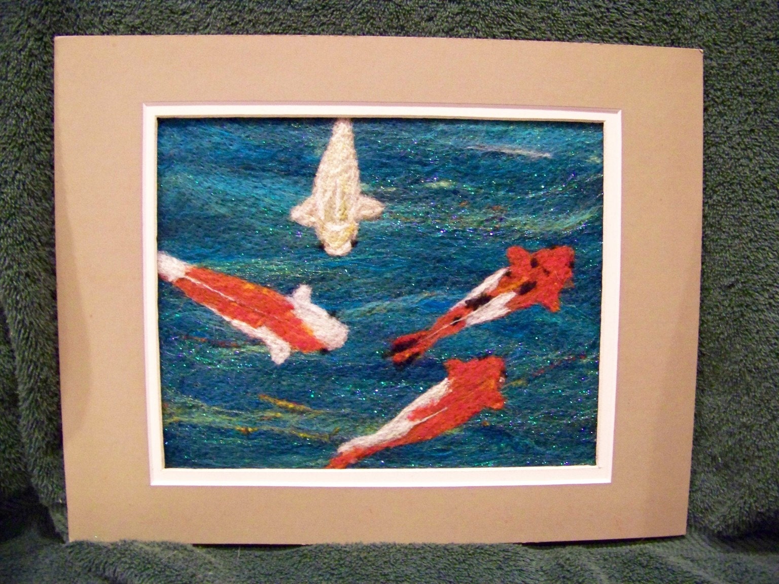 No.310 Don't Be Koi - Needlefelt Art Large