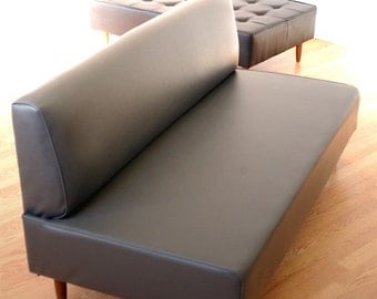 BOKZ SOFA  Vinyl Mid Century Modern Eames Era Dannish Classic Design