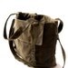 Waxed Canvas Letter Bag - Brown