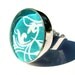 Caribbean Sea--Silver Adjustable Ring