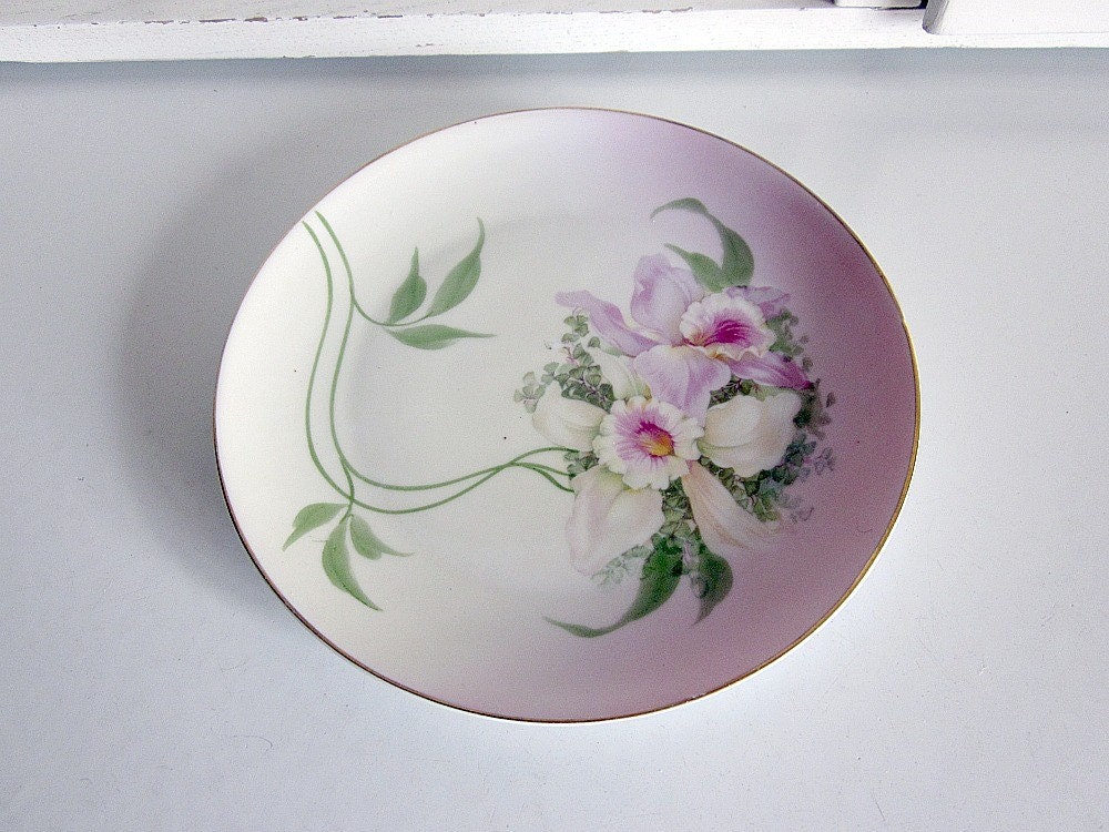 SALE Antique Bavarian Plate, Zeh Scherzer & Co. Rehau, Bavaria