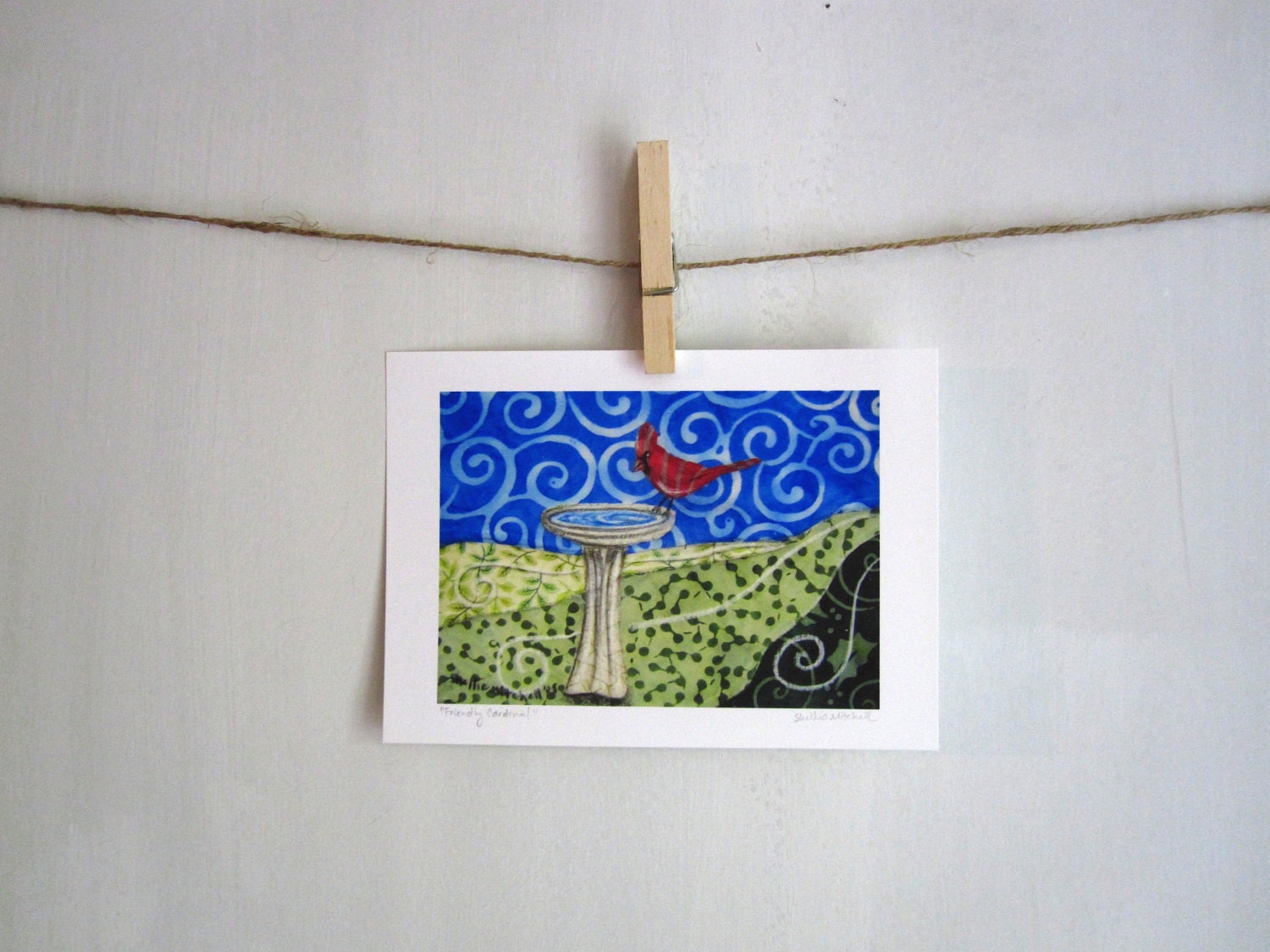 Friendly Cardinal, 5 x 7 Archival Reproduction Print
