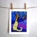 Evening, wedding anniversary lovers,  Archival Reproduction Print 8.5 x 11