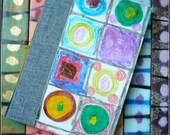 Unique, Handmade, Almost-Blank , Four Signature Journal: Watercolor Circles