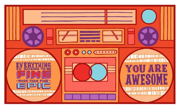 motivational speakers - essential inspirational boombox print