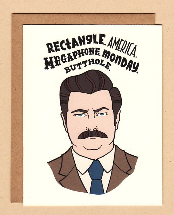 Ron Swanson tribute card