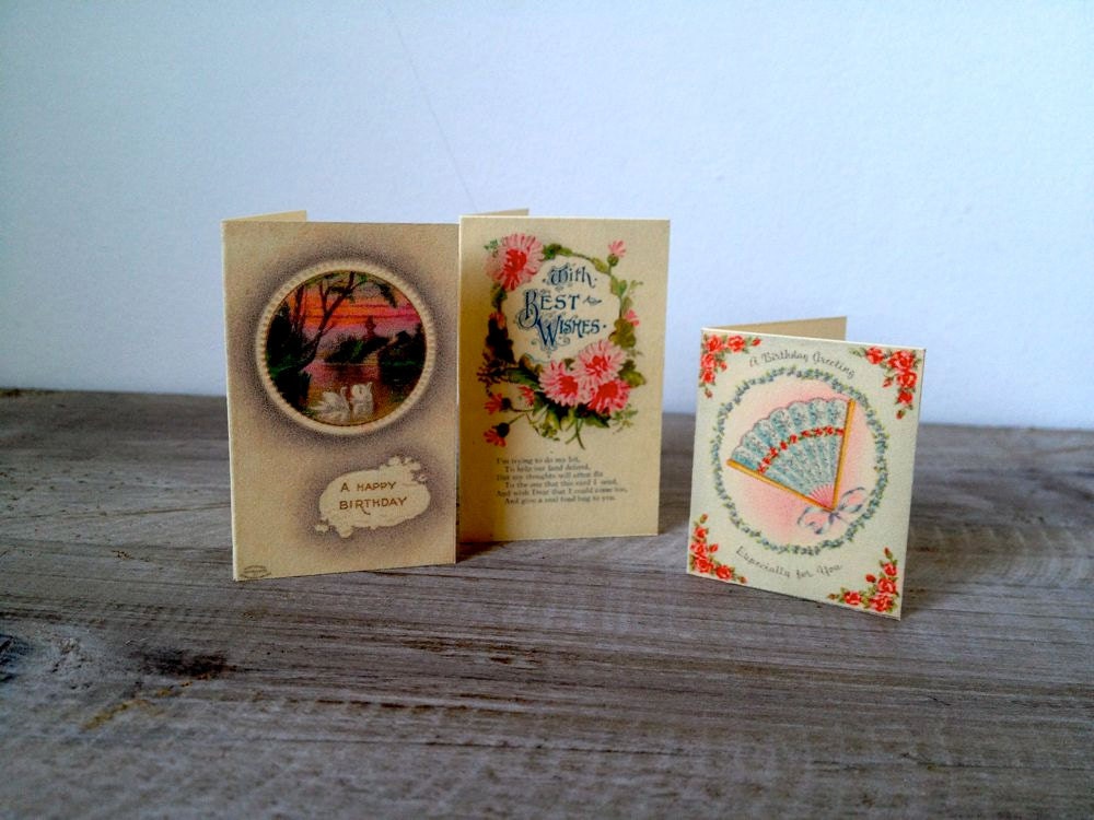 Altered vintage matchbox with a birthday party inside