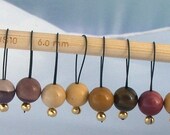 Mookaite Medium Loop SnagFree Stitch Markers Set of 8