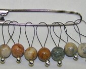 Knitting Stitch Markers, SnagFree Crazy Lace Set of 8 Medium Loop