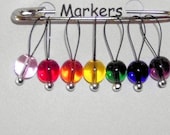 Knitting Stitch Markers for Sock Knitting, Rainbow Extra Small Loop SnagFree Stitch Markers Set of 7