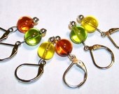 Crochet Stitch Markers, Knitting Stitch Markers, Removable Markers for Knit or Crochet Citrus Set of 6