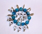 Row Counter Complete Set SnagFree Circular Ring Style Blue Crazy Lace Agate Count to 110