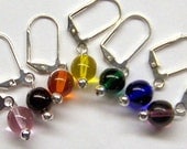 Crochet Stitch Markers, Knitting Stitch Markers, Removable Rainbow Set of 7