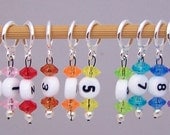 Medium Ring Numbers 0 to 9 Snag Free Stitch Markers Set of 10 Total
