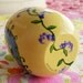 Hand Painted Love Boxes Easter Egg Ornament yellow wood