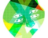 Monster in Disguise (green), 8X10 Art Print