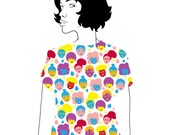 Fashion Plate 1, (Fashion Illustration) 8X10 Art Print