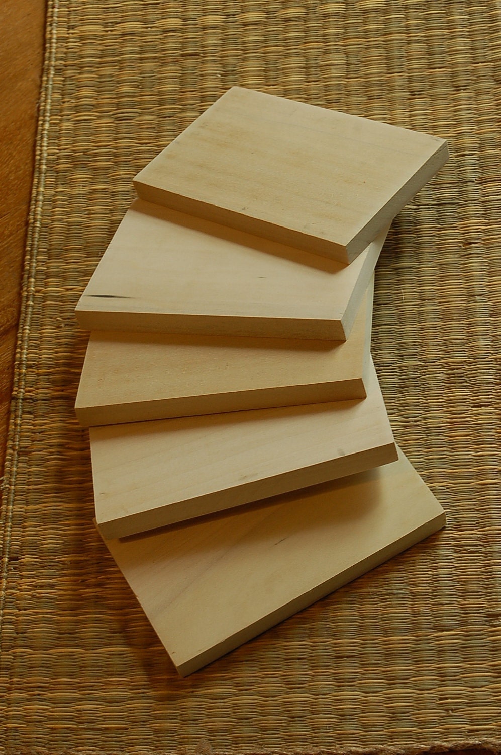 Pack of 5 Poplar Hardwood Tiles