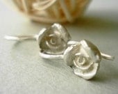 sterling silver little rose earrings-matt-long