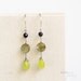 clarise earrings . green . navy . gray . antiqued sterling silver
