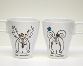 He Monster and She Monster Mug Set