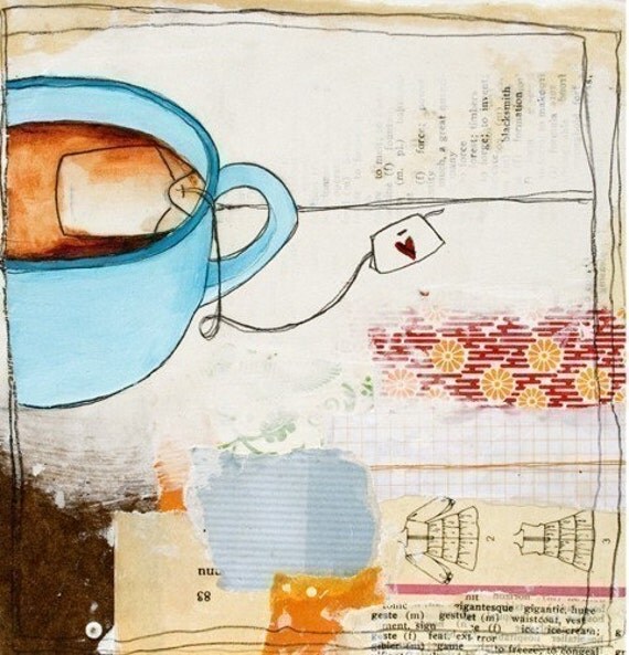 Tea Mug Reproduction Art Print 8x10-Tea