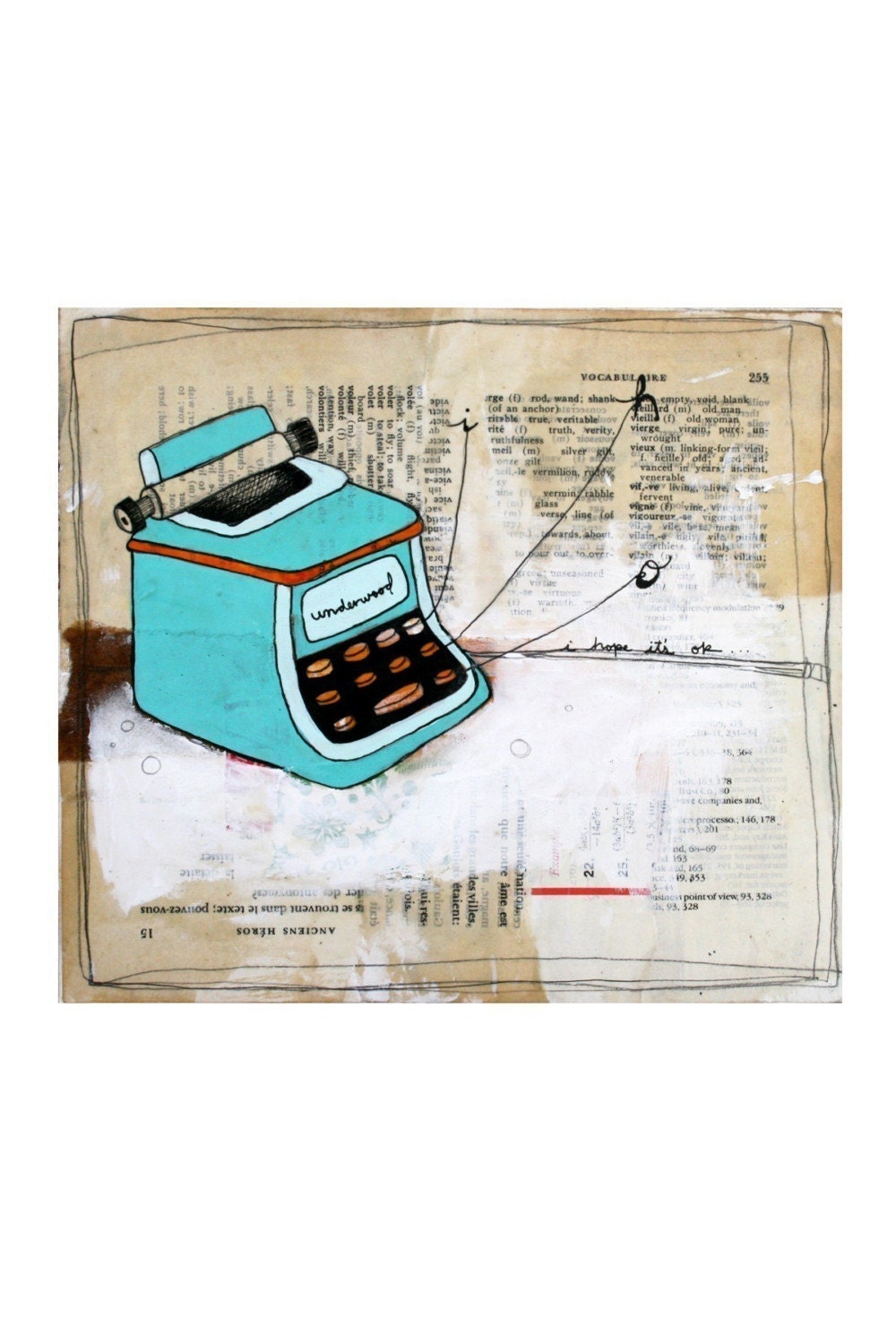 Typewriter small art Print - I Hope It's Ok