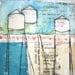 Water Tower Art Print 8x10 - Three Water Towers