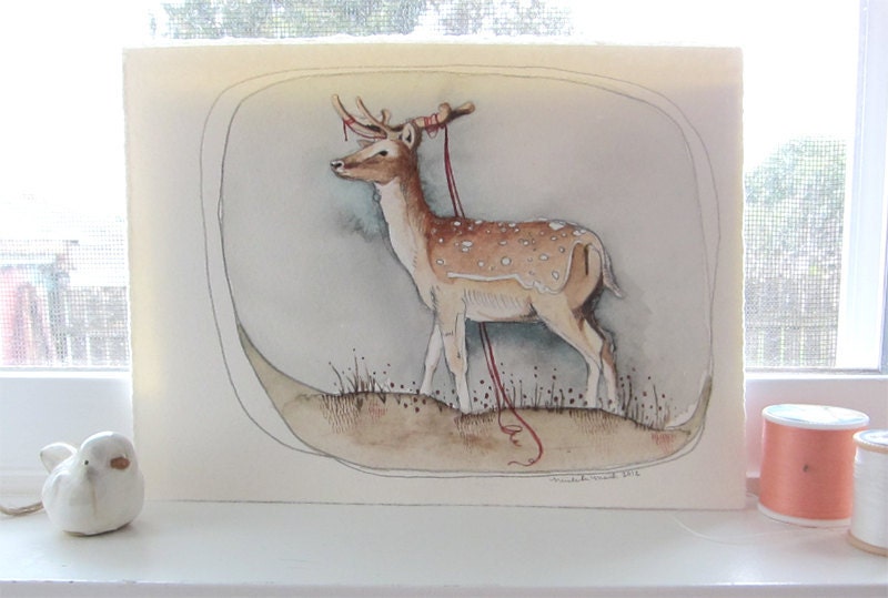 Watercolor Painting on Paper - Sometimes I Still Need You