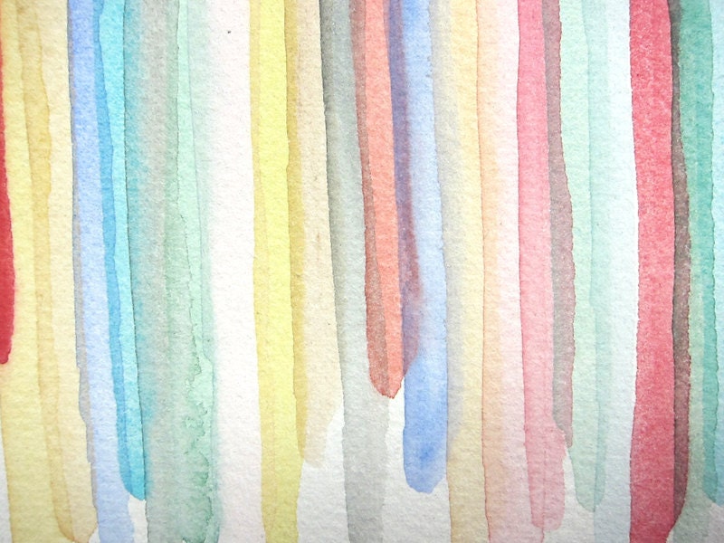 Original Watercolor Painting - Half awake