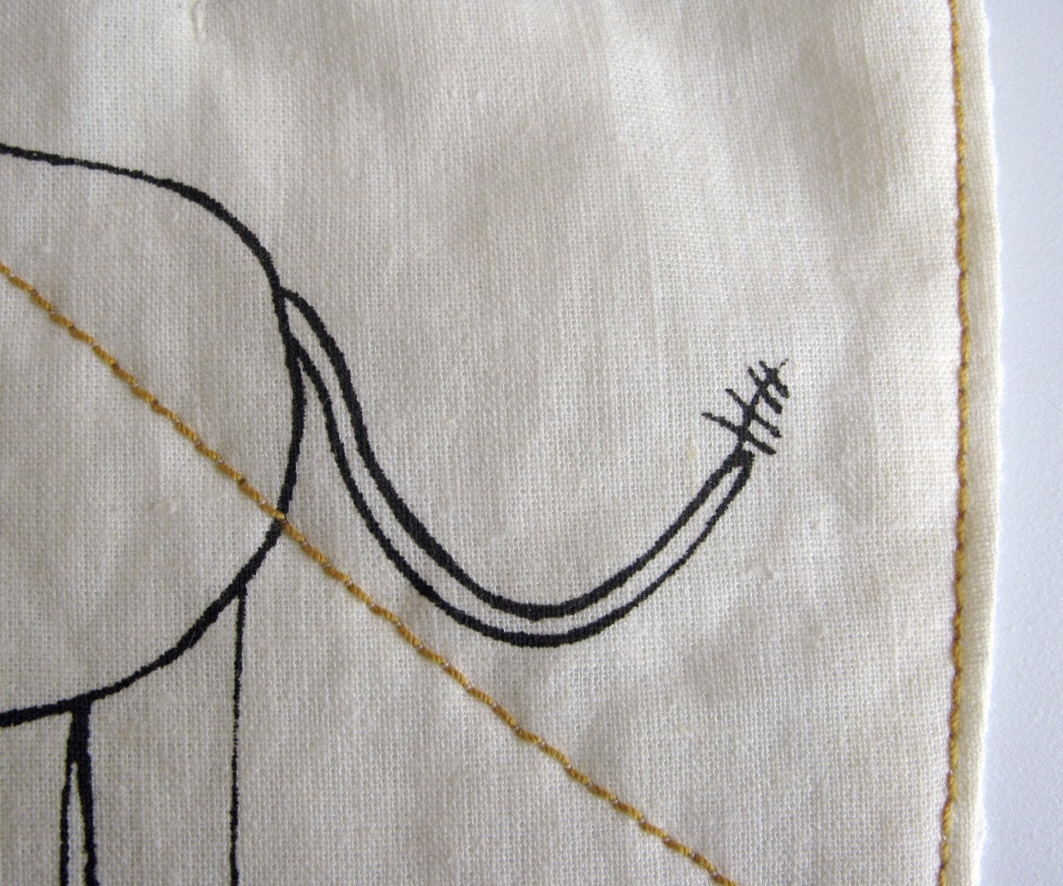 organic baby bib (white elephant)