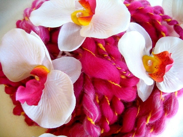 Handspun Art Yarn - Orchid 2