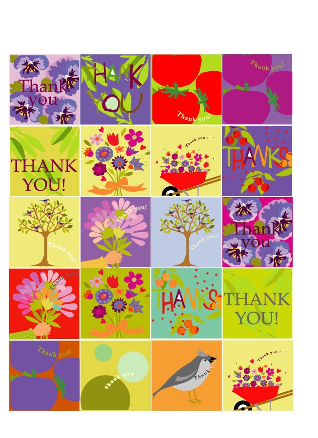 gift tags thank you tags pastel collection