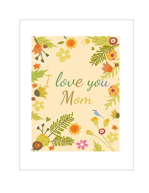 Mother's Day Card I love you Mom