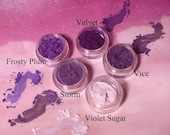 Eye Shadow Mineral Makeup Colors 5 Stack Smoky Violet Purple Collection Stackable