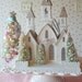 RESERVED for TONYA - LIGHTED Shabby Christmas Cathedral - Vintage Style with Bottle Brush Trees