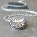 Rose Cut Quartz Crown Pendant in Sterling Silver