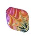 Lampwork glass beads handmade pink raked pendant SRA, leteam jewelry supplies, glassbead