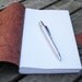Marbled Russet-Brown Leather Journal . handbound . 384 pages