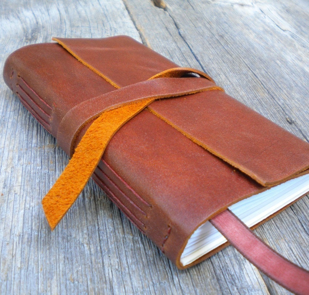 2011 Weekly Planner - leather - handbound - Last One in this Colour
